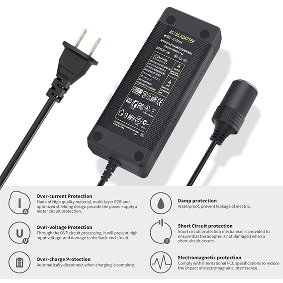 Jieyitech AC / DC Converter 110V ~ 240V to 12V 10A 120W car Power Adapter,  Used for AC / DC Transformer of Automobile Equipment Such as Automobile